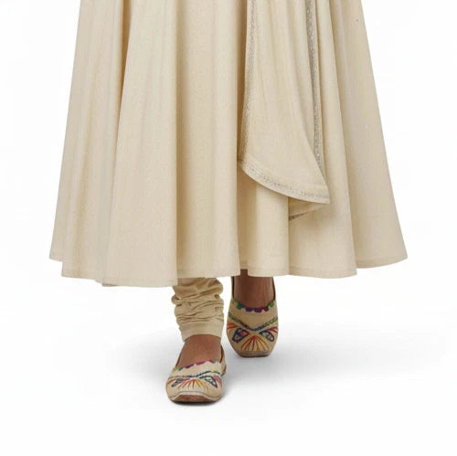 Handmade Bridal Jutti Camel Ethnic Flats Mojari
