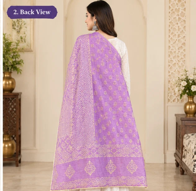 Wedding Dupatta Multicolor for Women Phulkari Bridal Silk