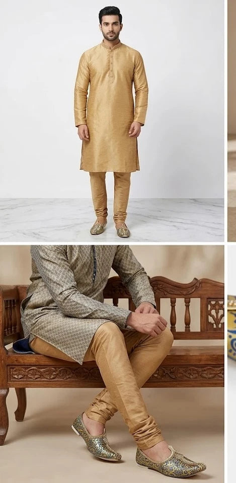 Handmade Wedding for Men Yellow Mojari