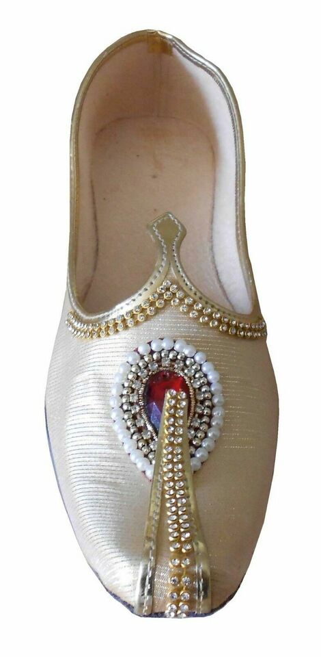 Men Shoes Indian Wedding Groom Khussa Sherwani Mojaries Loafers & Slip Ons Flip-Flops Flat US 6-11