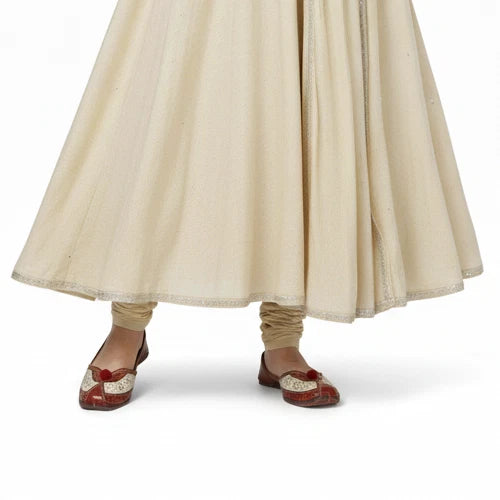 Handmade Bridal Khussa Jutti Brown Ethnic Flats Mojari