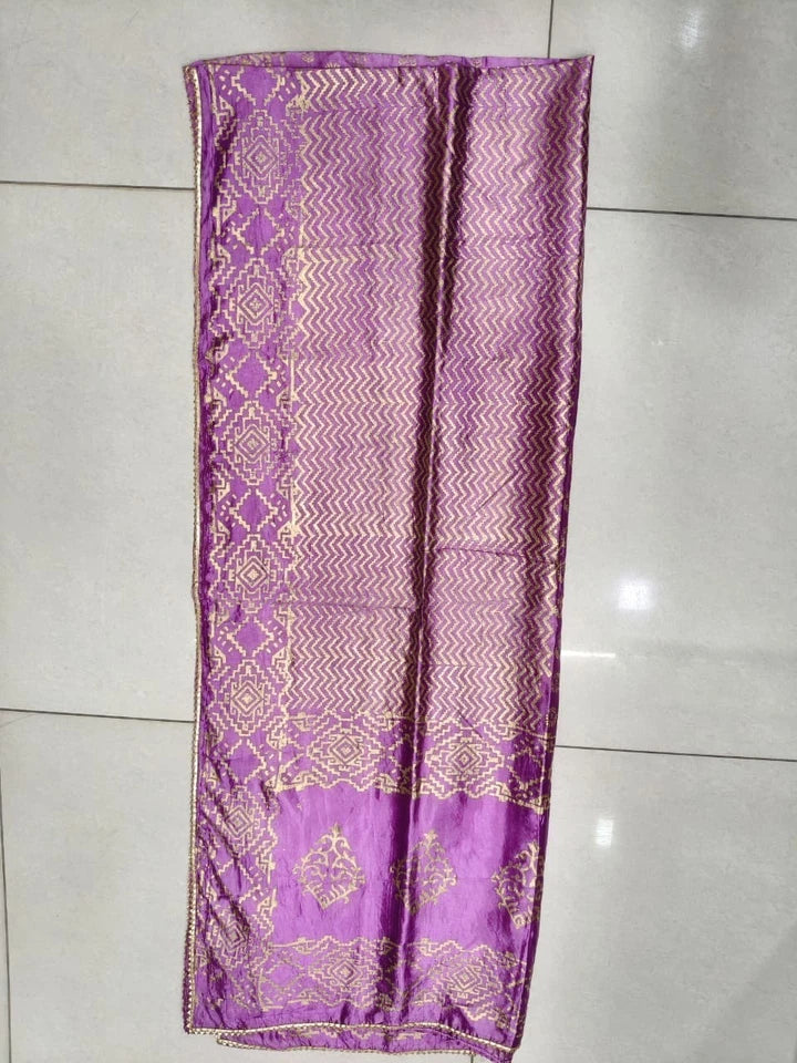 Wedding Dupatta Multicolor for Women Phulkari Bridal Silk