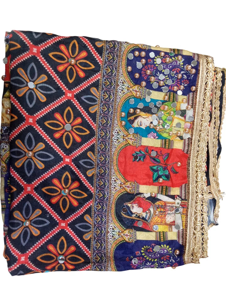Wedding Dupatta for Women Pakistani Multicolor Bridal Silk