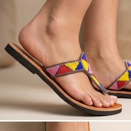 Handmade Bridal Camel Ethnic Flats Slippers
